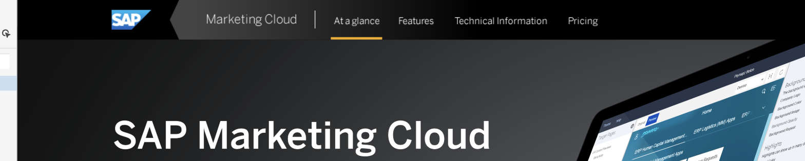 Navigation concept E - global masthead recedes to just the product name and secondary nav (At a glance, Features, Technical Information, Pricing)